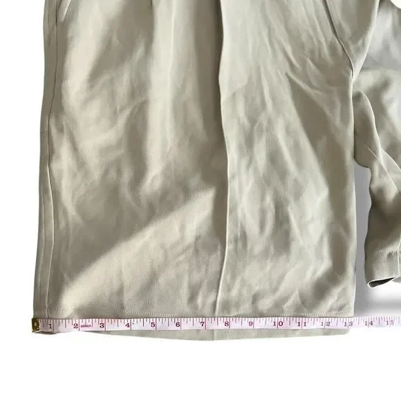 Joseph & Feiss Shorts Men's Sz 38 Khaki 100% Silk Chino Pleated Resort Vacay NWT - Picture 12 of 15
